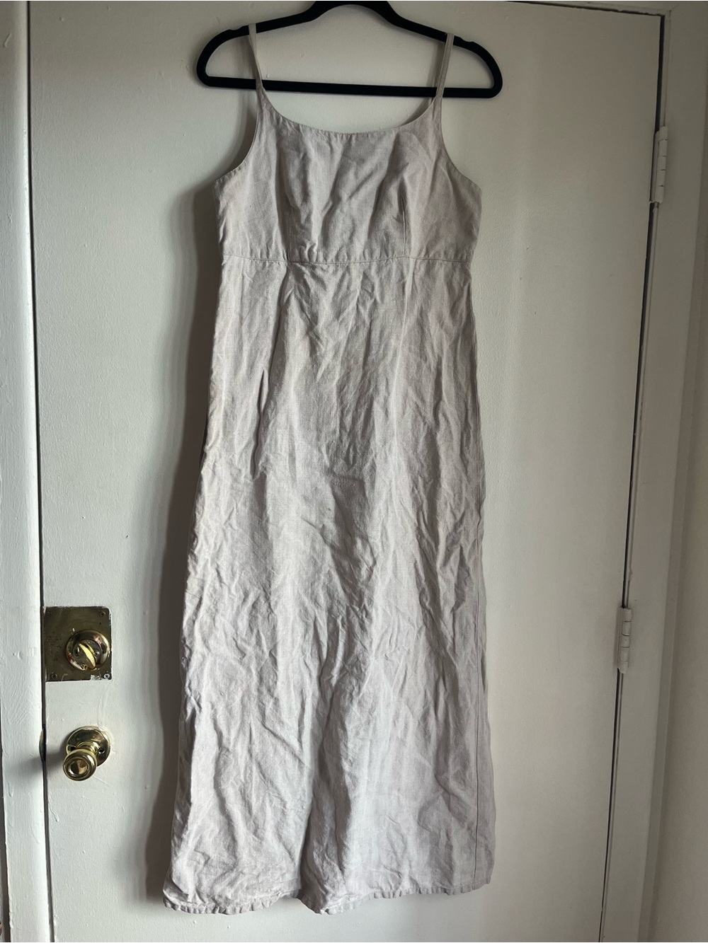 GAP Linen Blend Maxi Dress in Light Beige